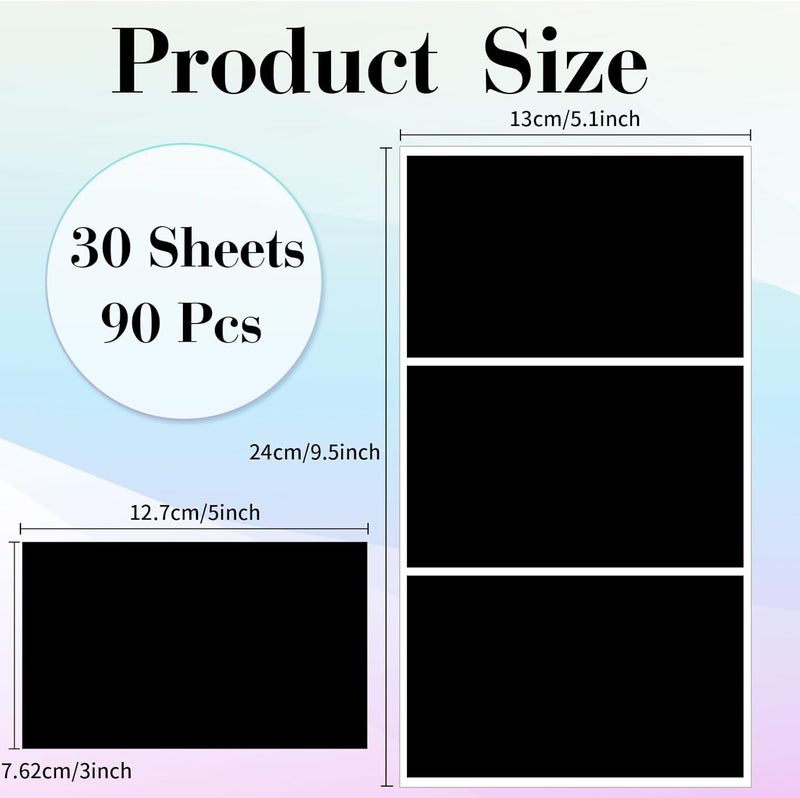 STARLIBOO Removable Colored Labels Stickers, 3X5 Inch Removable Large Label Stickers for Moving Boxes and Storage Bins- Waterproof- Tear Resistant (Black) - Image 2